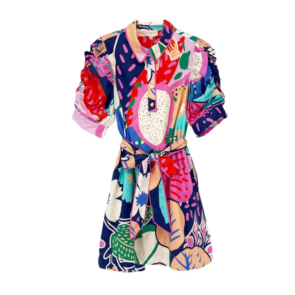 CIEBON Scarlette Mini Dress in Pink Multi S